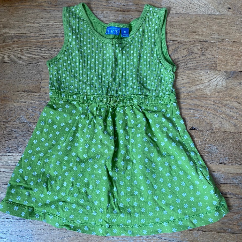 Green floral tunic top - 4T